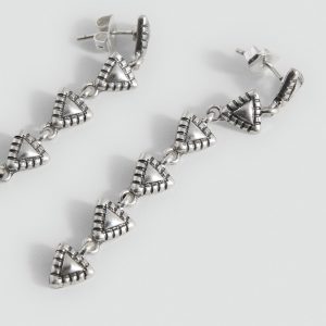 Geometric pendant earrings