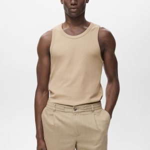 Slim-fit ribbed tank top