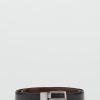 Reversible suit leather belt