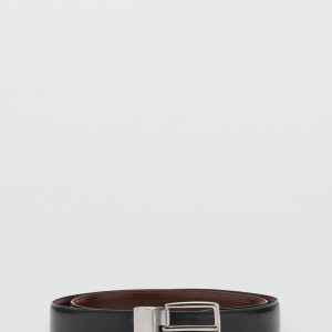 Reversible suit leather belt