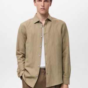 Linen pinstripe shirt