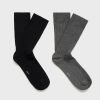 Pack of 2 ribbed cotton socks