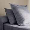 Two percale cotton herringbone-print pillowcases 50x75 cm
