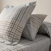 200-thread count percale cotton check-print pillowcase 60x60 cm