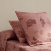 200-thread count percale cotton pillowcase with blurred floral print 50x75 cm