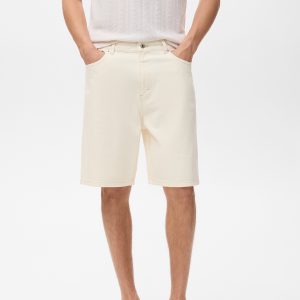 Denim relaxed-fit bermuda shorts