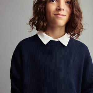 Knitted cotton sweater