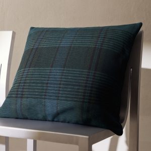 Overdyed checked cushion cover 50x50cm