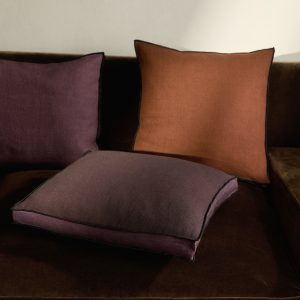 Two-tone linen cushion cover 45x45 cm