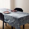 Cotton tablecloth with floral design for 2 to 4 diners