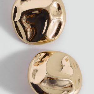 Textured coin earrings