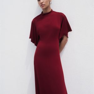 A-line dress with bell sleeves