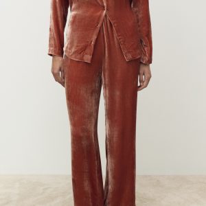 Silk velvet pants