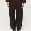 Pleated wide leg trousers