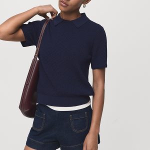 Shirt collar sweater