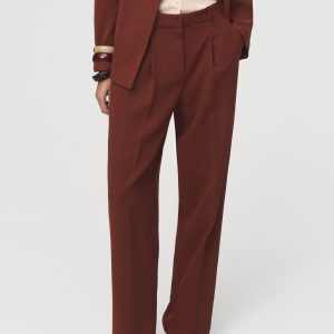 Modal straight-fit pants