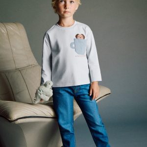 Chest-pocket printed T-shirt