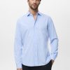 Regular fit striped cotton shirt