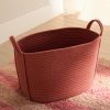 Large children's cotton basket with handles