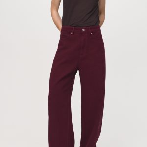 High-waisted barrel jeans