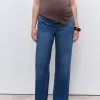 Wide-leg maternity jeans