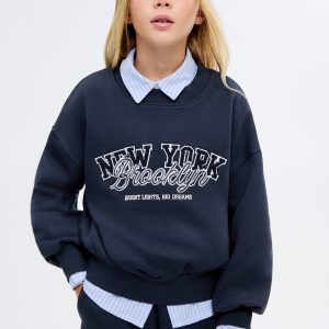 Embroidered cotton sweatshirt