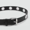 Belt with metal eyelets