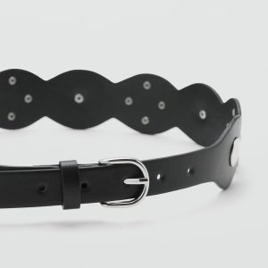 Wide studded belt