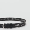 Studded faux-leather belt