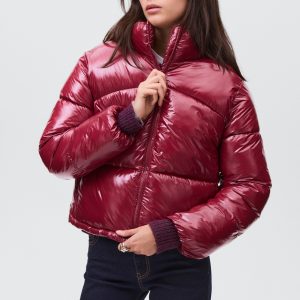 Shiny quilted anorak