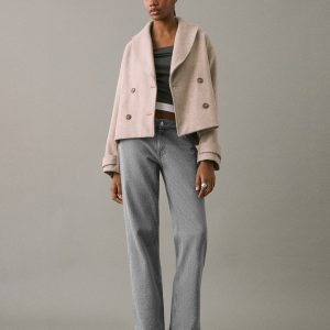 Straight-fit jeans with rhinestones