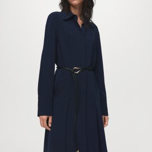 Belt shirt dress