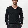 100% merino wool V-neck sweater