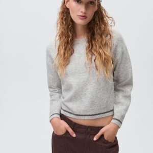 Knit embroidered sweater