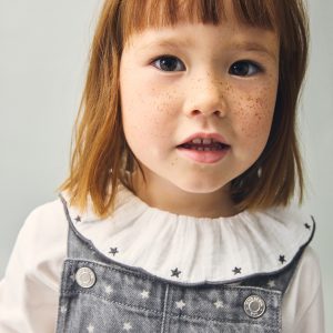 Cotton t-shirt with embroidered stars