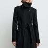Manteco wool coat with belt
