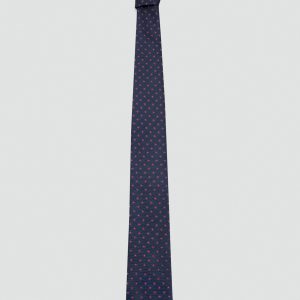 Flower patterned silk tie