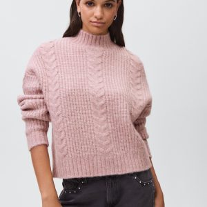 Textured knit sweater