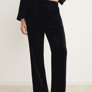 Silk velvet pants