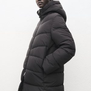 Hood puffer coat