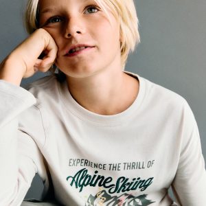 Embroidered printed T-shirt