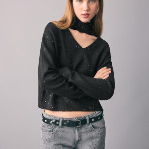 Knit paillette sweater