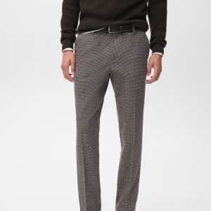 Slim-fit flannel pants