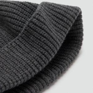Rib-knit cap