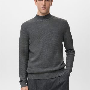 Structured perkins-neck sweater