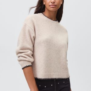 Knit embroidered sweater