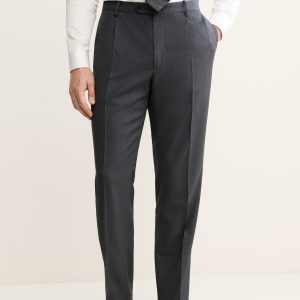 100% Italian virgin wool flannel suit pants