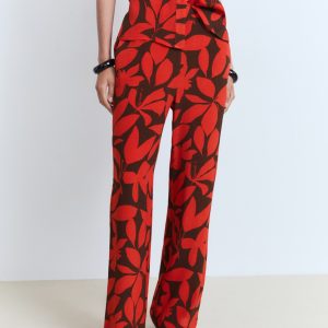 Flowy printed trousers