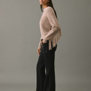 Flared jeans with studs