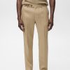 Slim-fit 100% linen pants